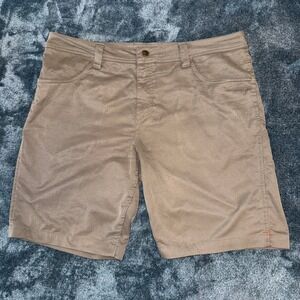 Toad&Co Mens Mission Ridge Shorts 36 Brown Organic Cotton Stretch